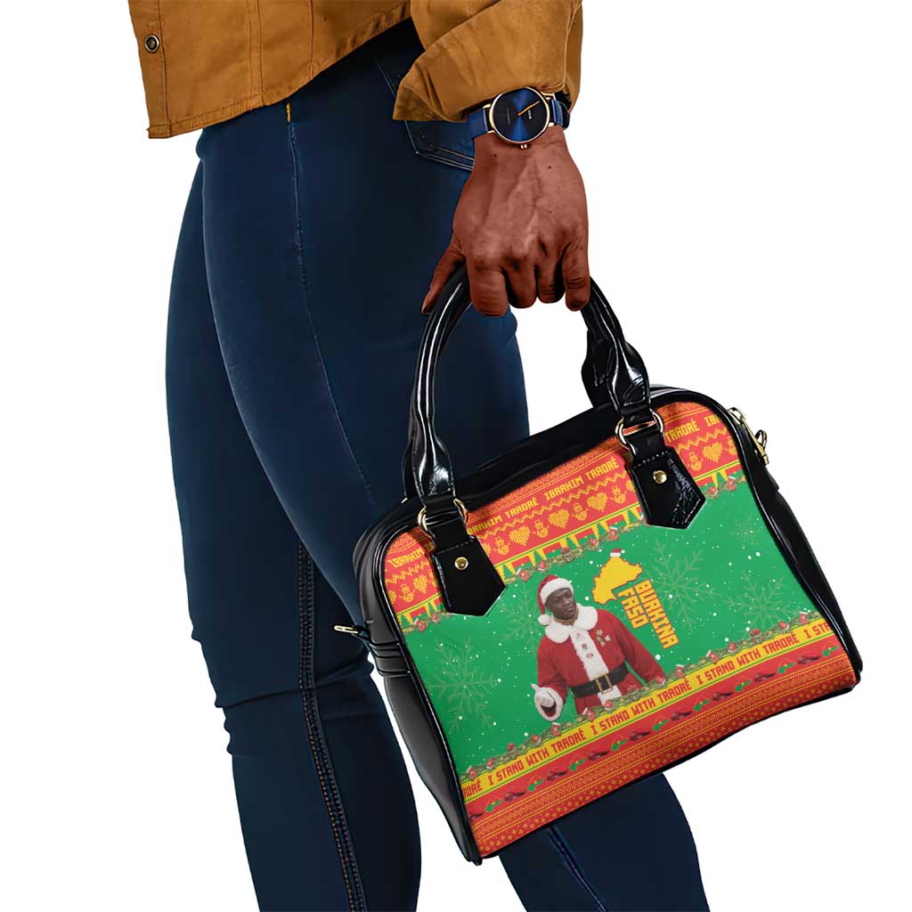 Afro Burkina Faso Christmas Spirit Shoulder Handbag Stand With Traore Stand With Hope - African Pride