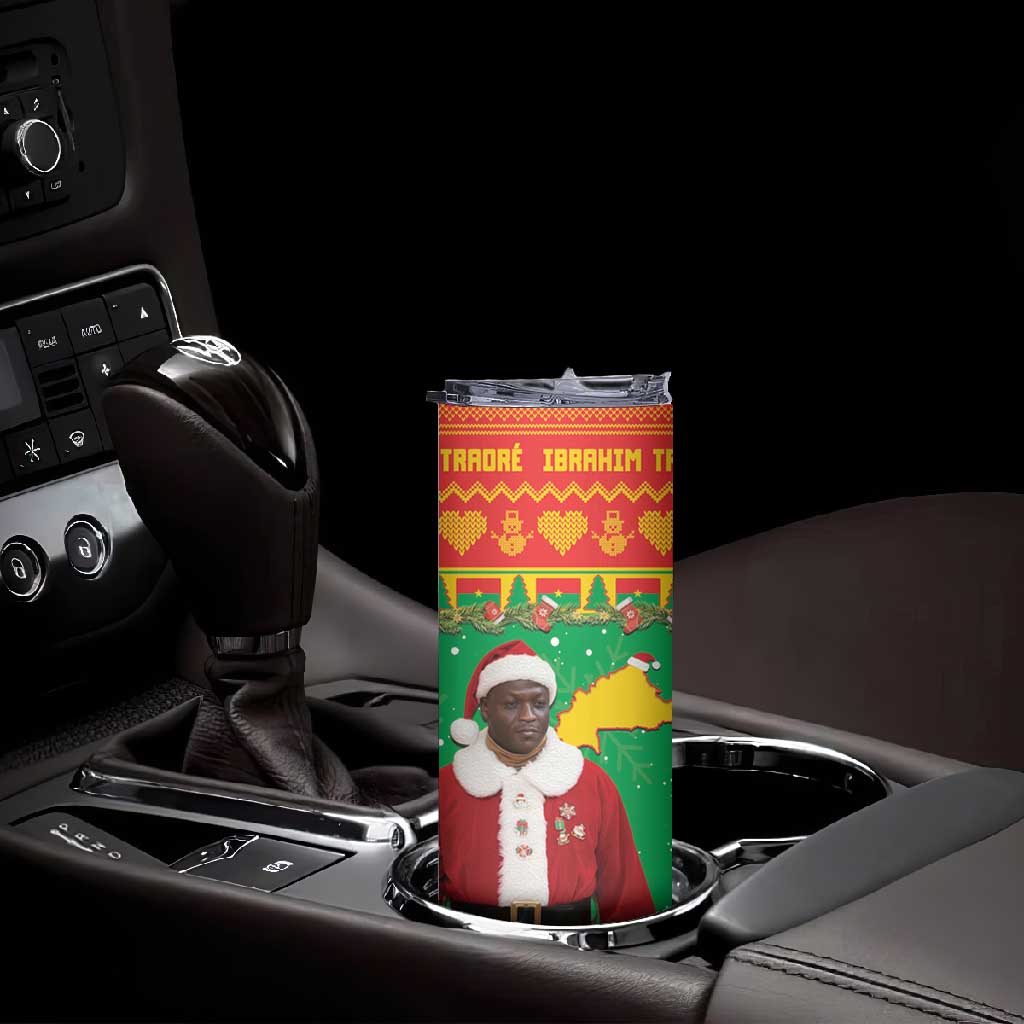 Afro Burkina Faso Christmas Spirit Skinny Tumbler Stand With Traore Stand With Hope - African Pride