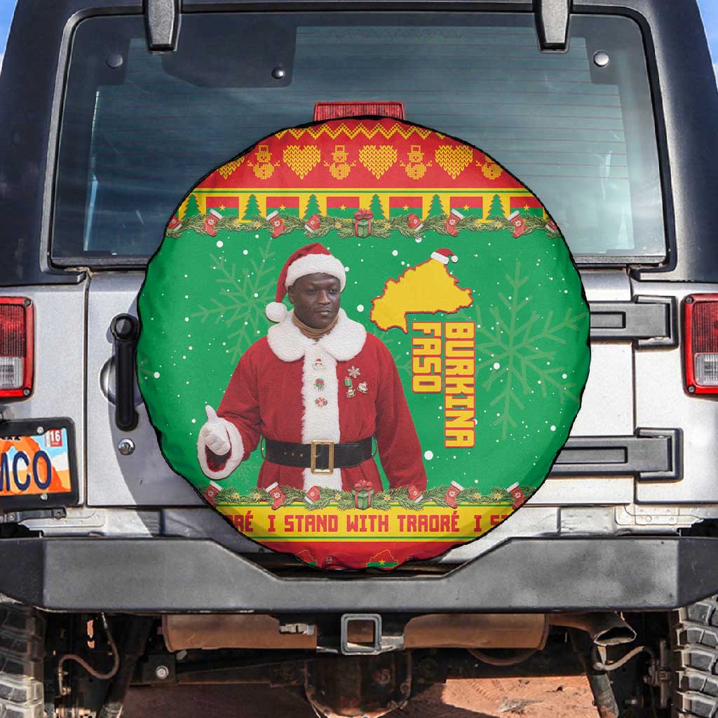 Afro Burkina Faso Christmas Spirit Spare Tire Cover Stand With Traore Stand With Hope - African Pride