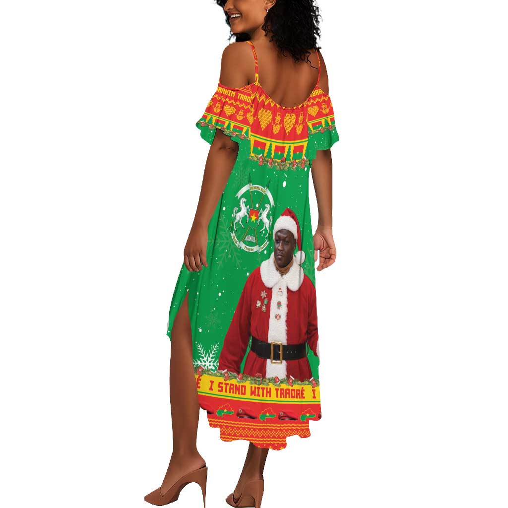 Afro Burkina Faso Christmas Spirit Summer Maxi Dress Stand With Traore Stand With Hope - African Pride
