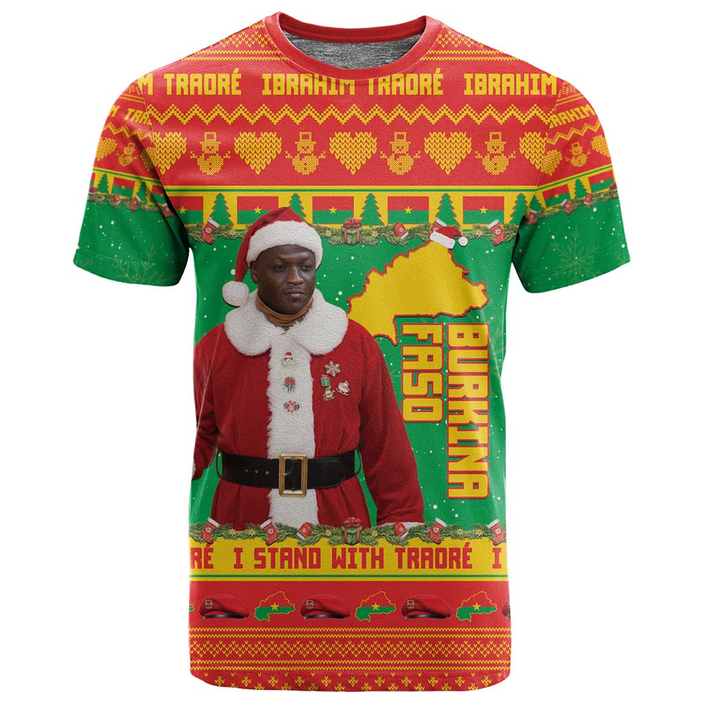 Afro Burkina Faso Christmas Spirit T shirt Stand With Traore Stand With Hope - African Pride