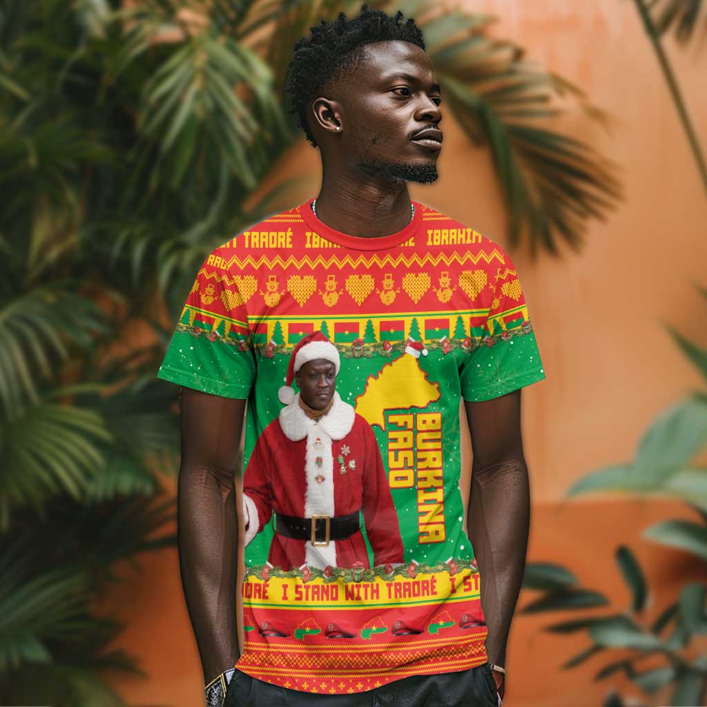 Afro Burkina Faso Christmas Spirit T shirt Stand With Traore Stand With Hope - African Pride