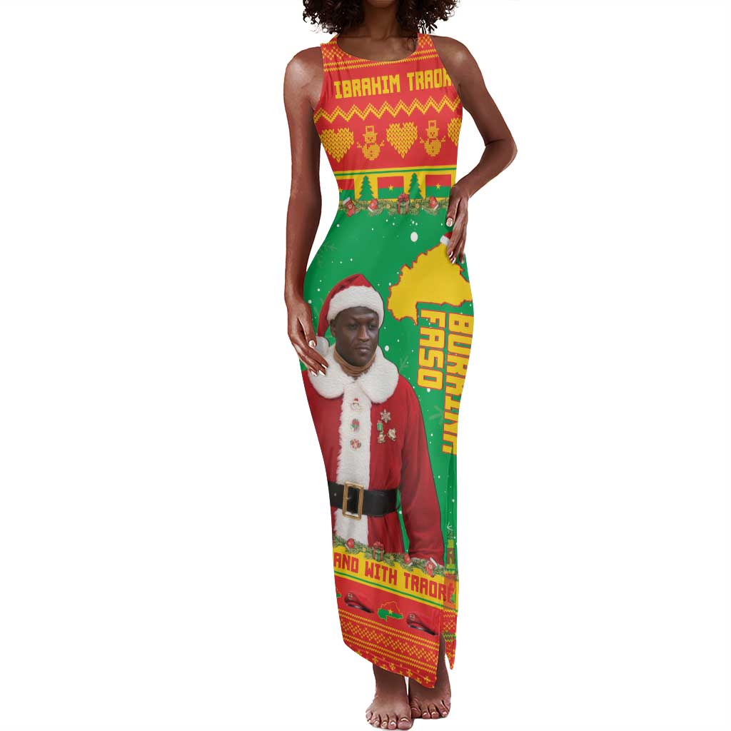Afro Burkina Faso Christmas Spirit Tank Maxi Dress Stand With Traore Stand With Hope - African Pride