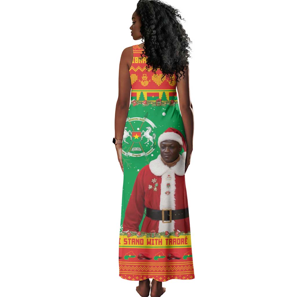 Afro Burkina Faso Christmas Spirit Tank Maxi Dress Stand With Traore Stand With Hope - African Pride