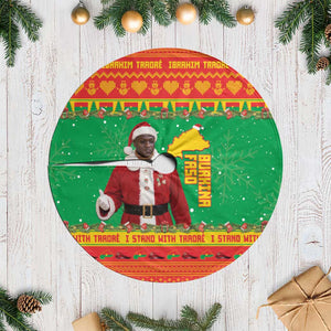 Afro Christmas in Burkina Faso Ibrahim Traore Tree Skirt Merry Christmas - African Pride