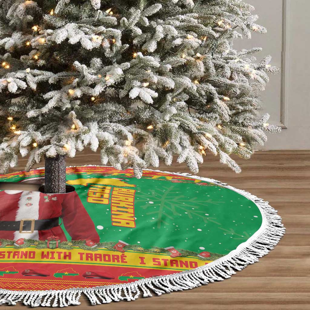 Afro Christmas in Burkina Faso Ibrahim Traore Tree Skirt Merry Christmas - African Pride