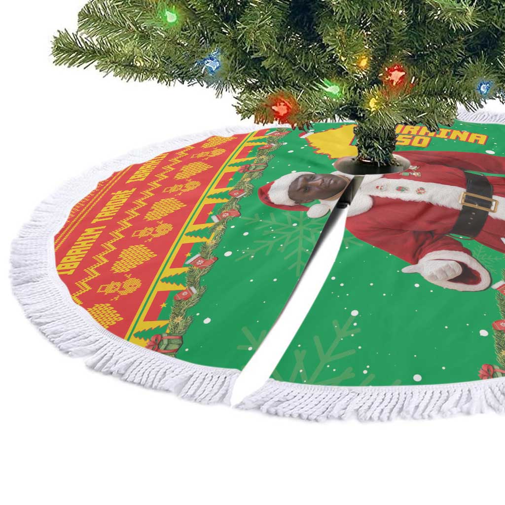 Afro Christmas in Burkina Faso Ibrahim Traore Tree Skirt Merry Christmas - African Pride