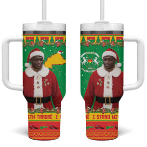 Afro Burkina Faso Christmas Spirit Tumbler With Handle Stand With Traore Stand With Hope - African Pride