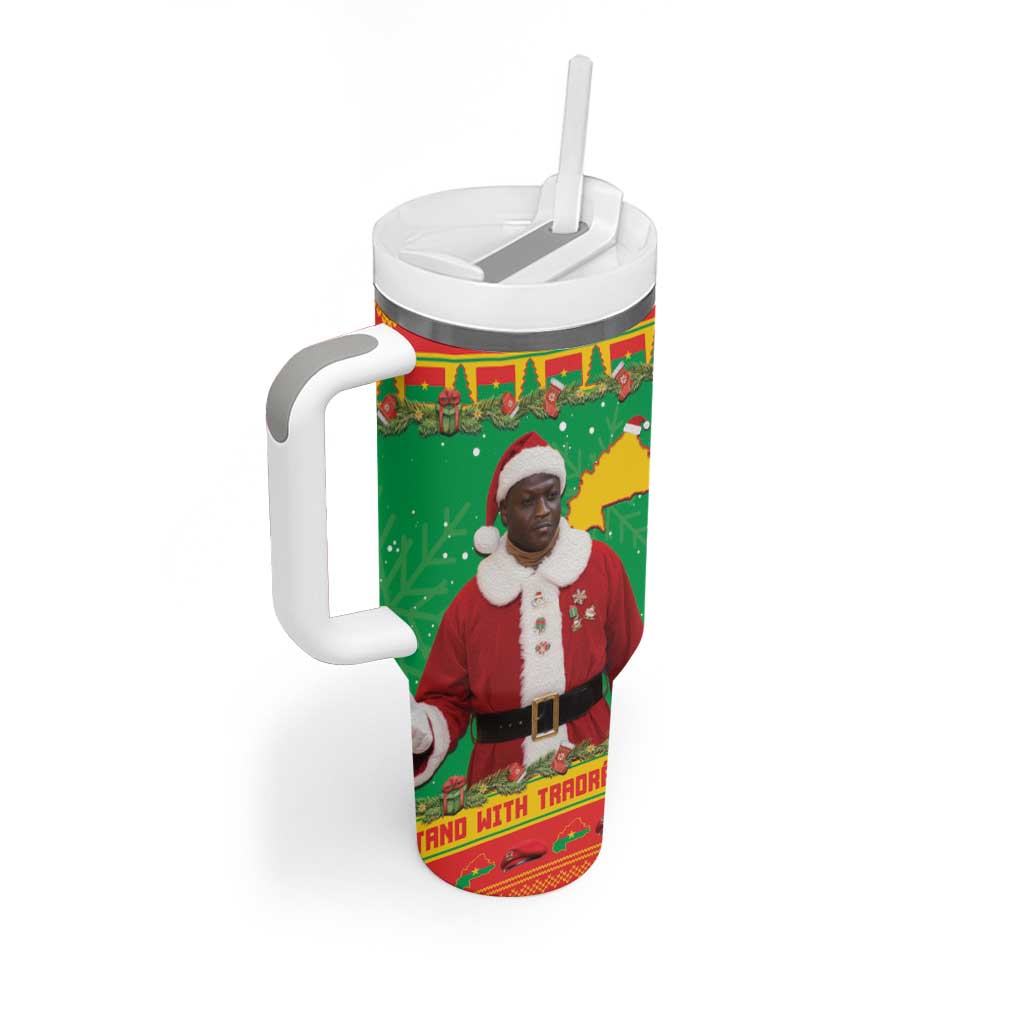 Afro Burkina Faso Christmas Spirit Tumbler With Handle Stand With Traore Stand With Hope - African Pride