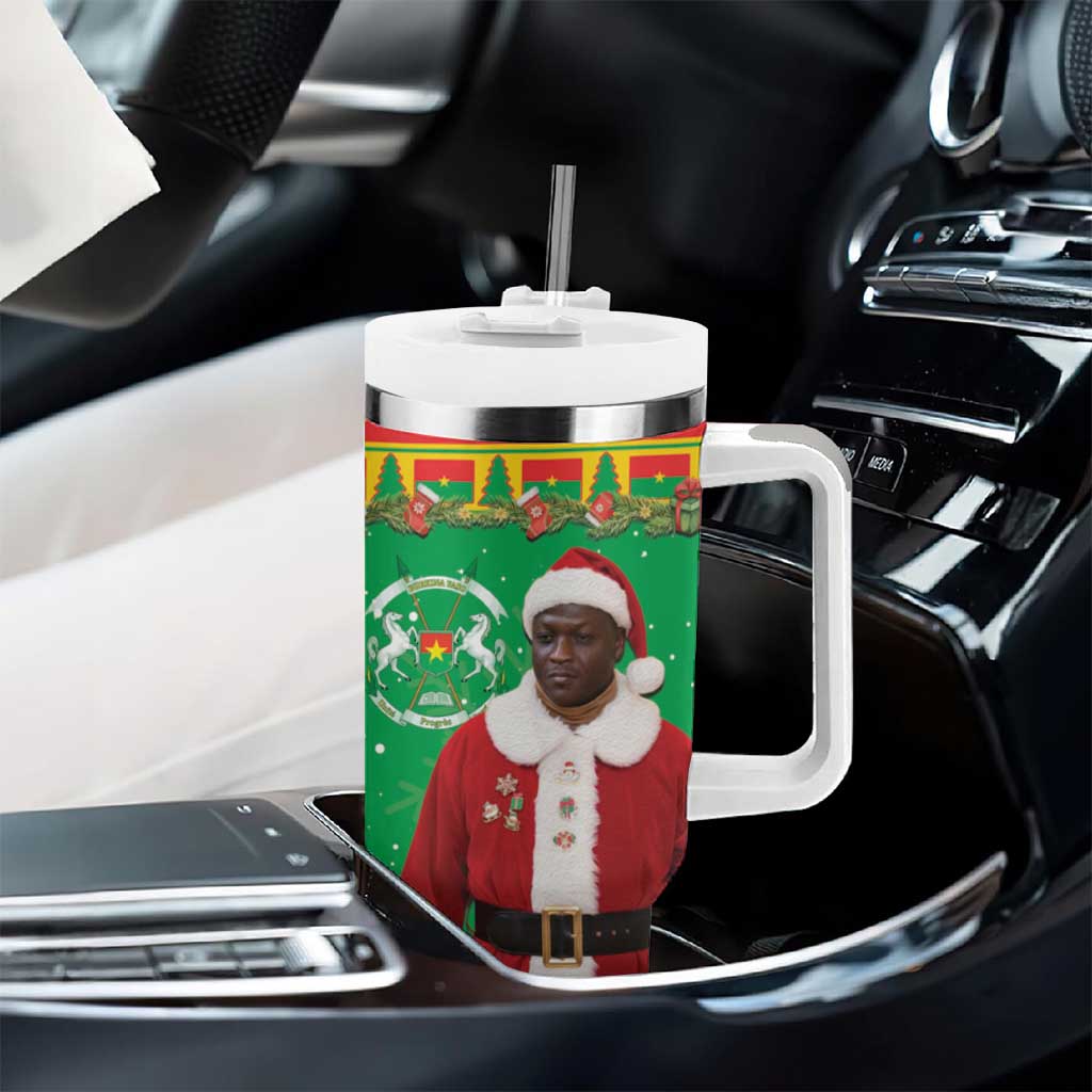 Afro Burkina Faso Christmas Spirit Tumbler With Handle Stand With Traore Stand With Hope - African Pride