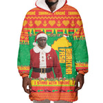 Afro Burkina Faso Christmas Spirit Wearable Blanket Hoodie Stand With Traore Stand With Hope - African Pride