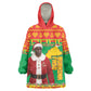 Afro Burkina Faso Christmas Spirit Wearable Blanket Hoodie Stand With Traore Stand With Hope - African Pride