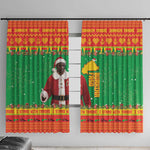 Afro Burkina Faso Christmas Spirit Window Curtain Stand With Traore Stand With Hope - African Pride