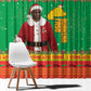 Afro Burkina Faso Christmas Spirit Window Curtain Stand With Traore Stand With Hope - African Pride