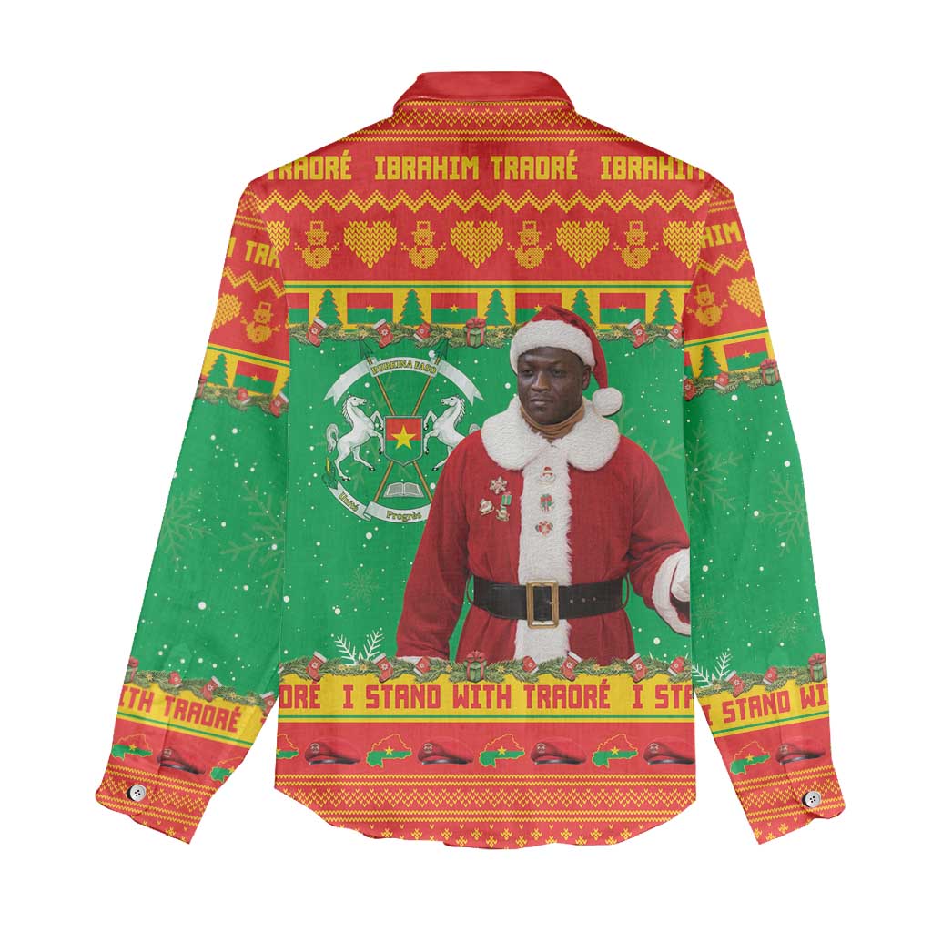 Afro Burkina Faso Christmas Spirit Women Casual Shirt Stand With Traore Stand With Hope - African Pride
