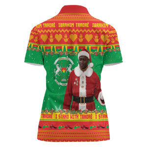 Afro Burkina Faso Christmas Spirit Women Polo Shirt Stand With Traore Stand With Hope - African Pride