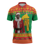 Burkina Faso Christmas Zipper Polo Shirt I Stand With Traore