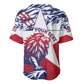 Personalised Afro Liberia Baseball Jersey African King Lion - Grunge Style