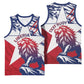 Personalised Afro Liberia Basketball Jersey African King Lion - Grunge Style - African Pride