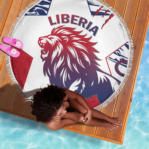 Personalised Afro Liberia Beach Blanket African King Lion - Grunge Style