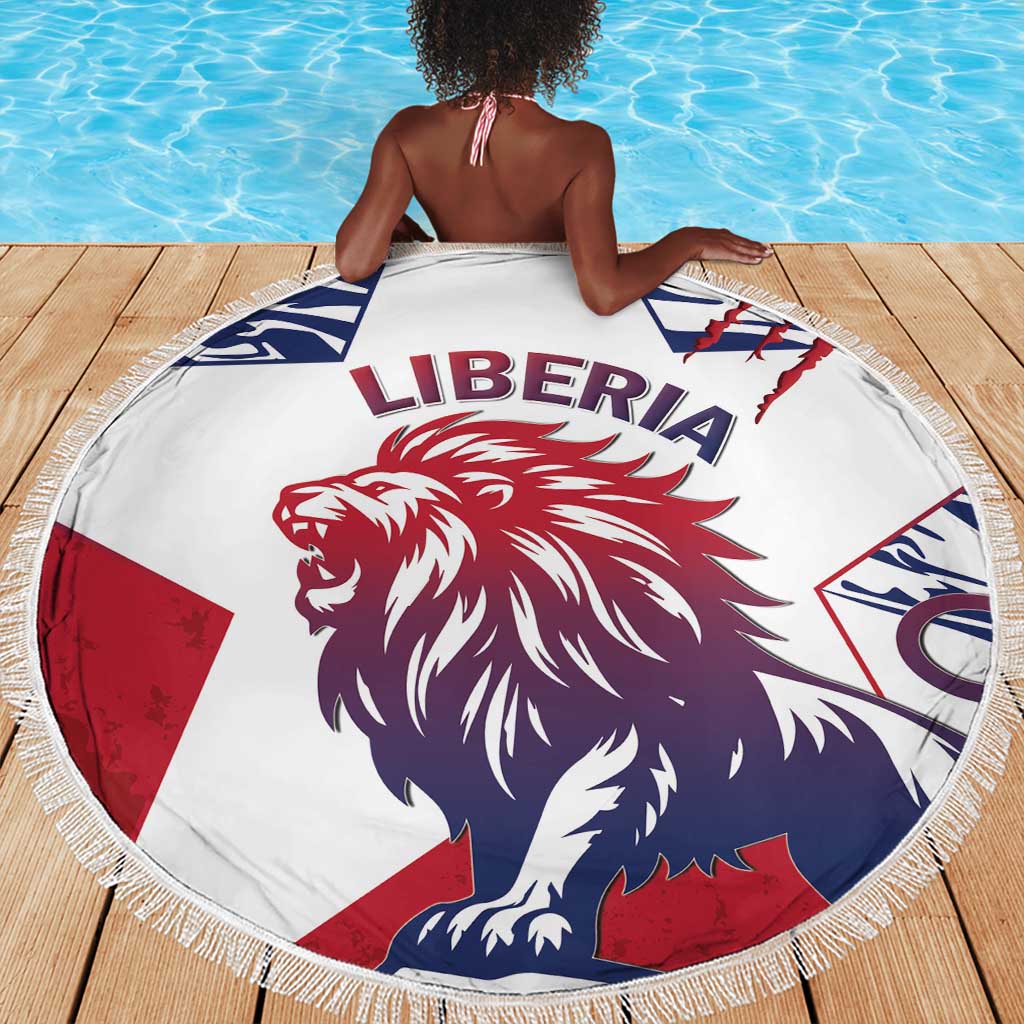 Personalised Afro Liberia Beach Blanket African King Lion - Grunge Style