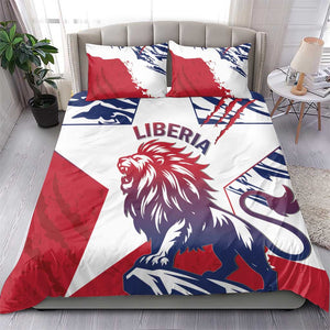 Personalised Afro Liberia Bedding Set African King Lion - Grunge Style