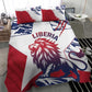 Personalised Afro Liberia Bedding Set African King Lion - Grunge Style