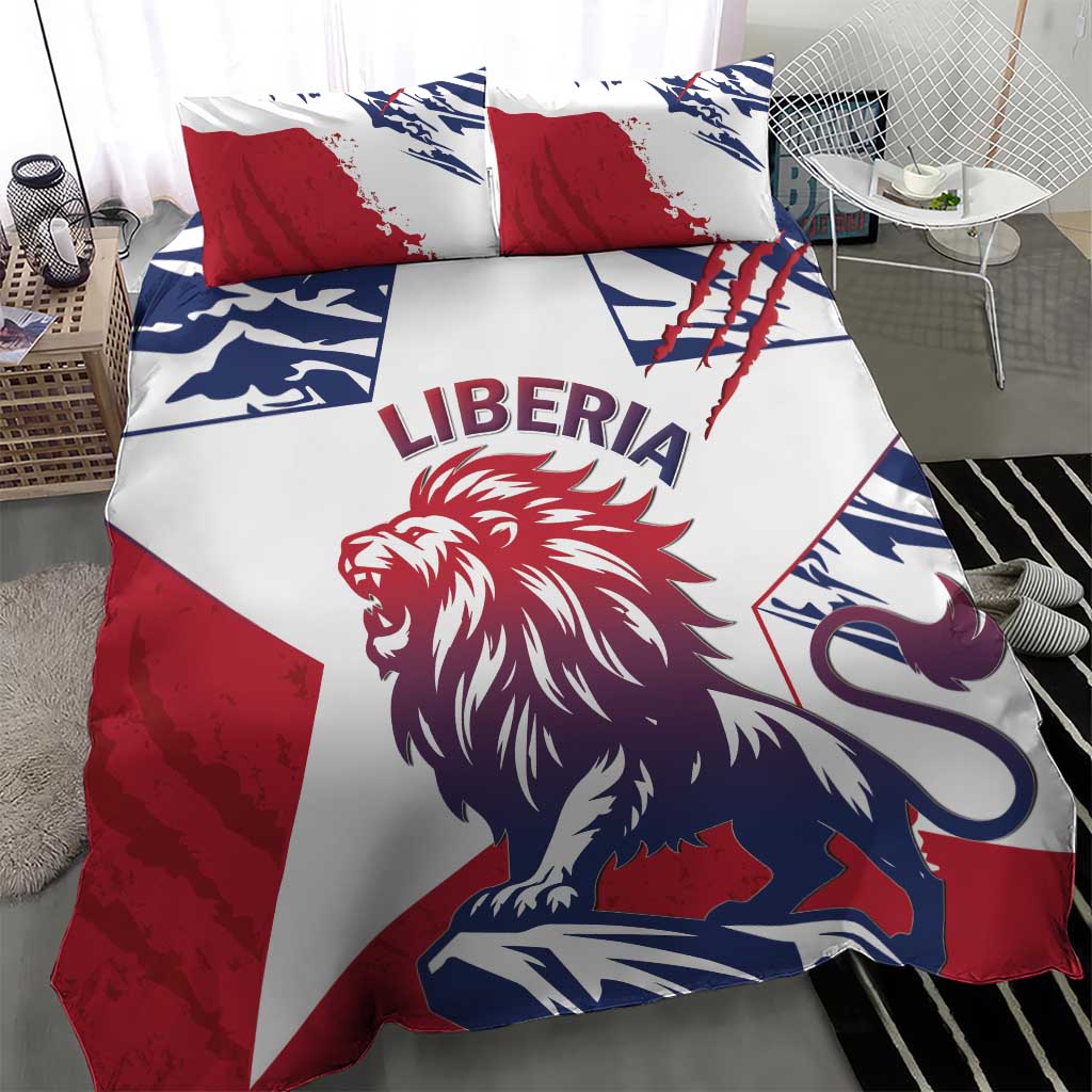 Personalised Afro Liberia Bedding Set African King Lion - Grunge Style