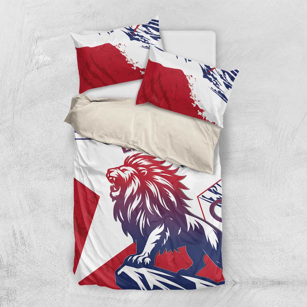 Personalised Afro Liberia Bedding Set African King Lion - Grunge Style