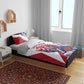 Personalised Afro Liberia Bedding Set African King Lion - Grunge Style