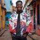 Personalised Afro Liberia Bomber Jacket African King Lion - Grunge Style