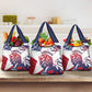 Personalised Afro Liberia Grocery Bag African King Lion - Grunge Style