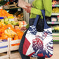 Personalised Afro Liberia Grocery Bag African King Lion - Grunge Style