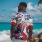 Personalised Afro Liberia Hawaiian Shirt African King Lion - Grunge Style