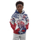 Personalised Afro Liberia Kid Hoodie African King Lion - Grunge Style