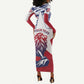 Personalised Afro Liberia Long Sleeve Bodycon Dress African King Lion - Grunge Style LT15