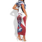 Personalised Afro Liberia Short Sleeve Bodycon Dress African King Lion - Grunge Style LT15