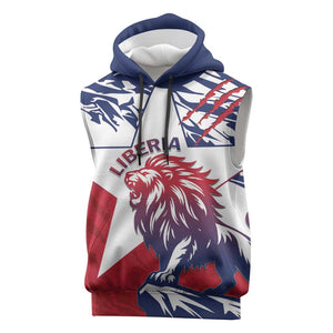 Personalised Afro Liberia Sleeveless Hoodie African King Lion - Grunge Style - African Pride