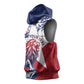 Personalised Afro Liberia Sleeveless Hoodie African King Lion - Grunge Style - African Pride