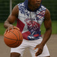 Personalised Afro Liberia Sleeveless Hoodie African King Lion - Grunge Style - African Pride