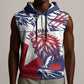 Personalised Afro Liberia Sleeveless Zip Hoodie African King Lion - Grunge Style - African Pride