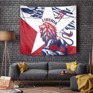 Personalised Afro Liberia Tapestry African King Lion - Grunge Style