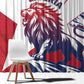 Personalised Afro Liberia Window Curtain African King Lion - Grunge Style