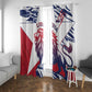 Personalised Afro Liberia Window Curtain African King Lion - Grunge Style