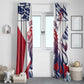 Personalised Afro Liberia Window Curtain African King Lion - Grunge Style
