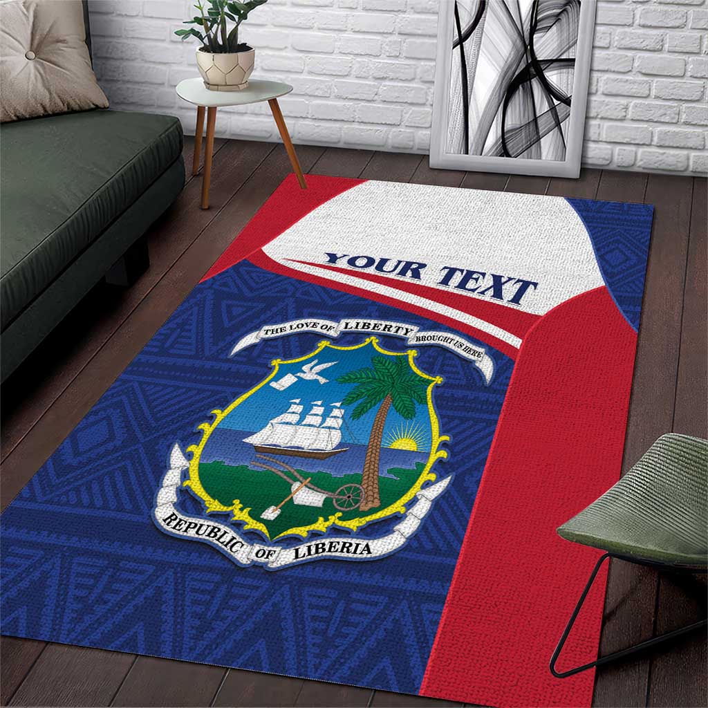 Liberia Rugs Personalised Liberia African Area Rug Coat Of Arms Flag by AfricanPride