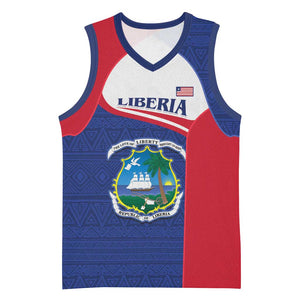 Personalised Liberia African Basketball Jersey Coat Of Arms Flag - African Pride