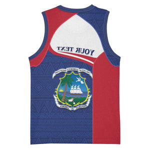 Personalised Liberia African Basketball Jersey Coat Of Arms Flag - African Pride