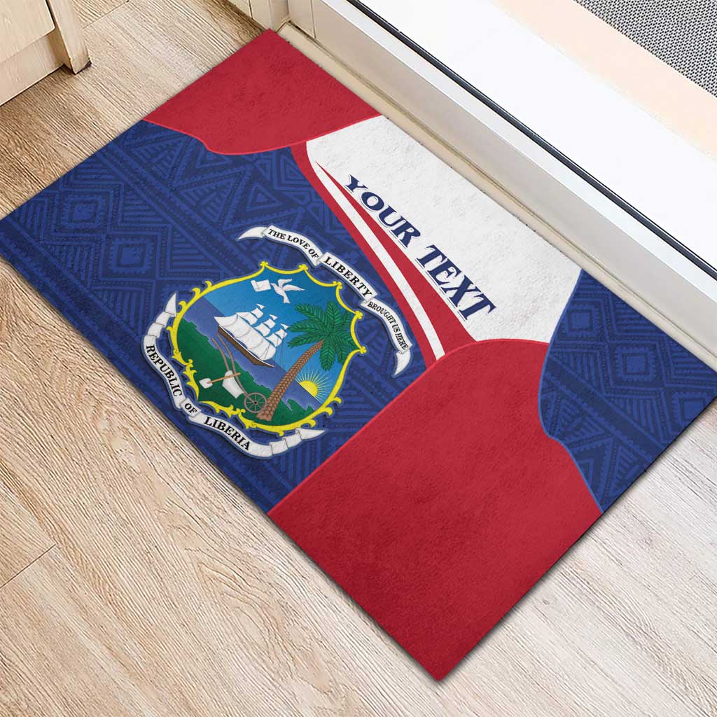 Personalised Liberia African Rubber Doormat Coat Of Arms Flag
