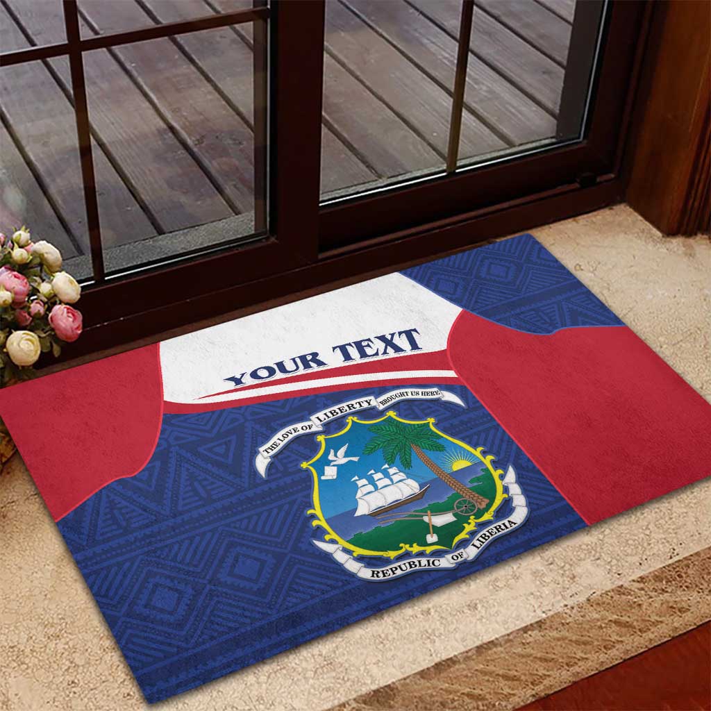Personalised Liberia African Rubber Doormat Coat Of Arms Flag